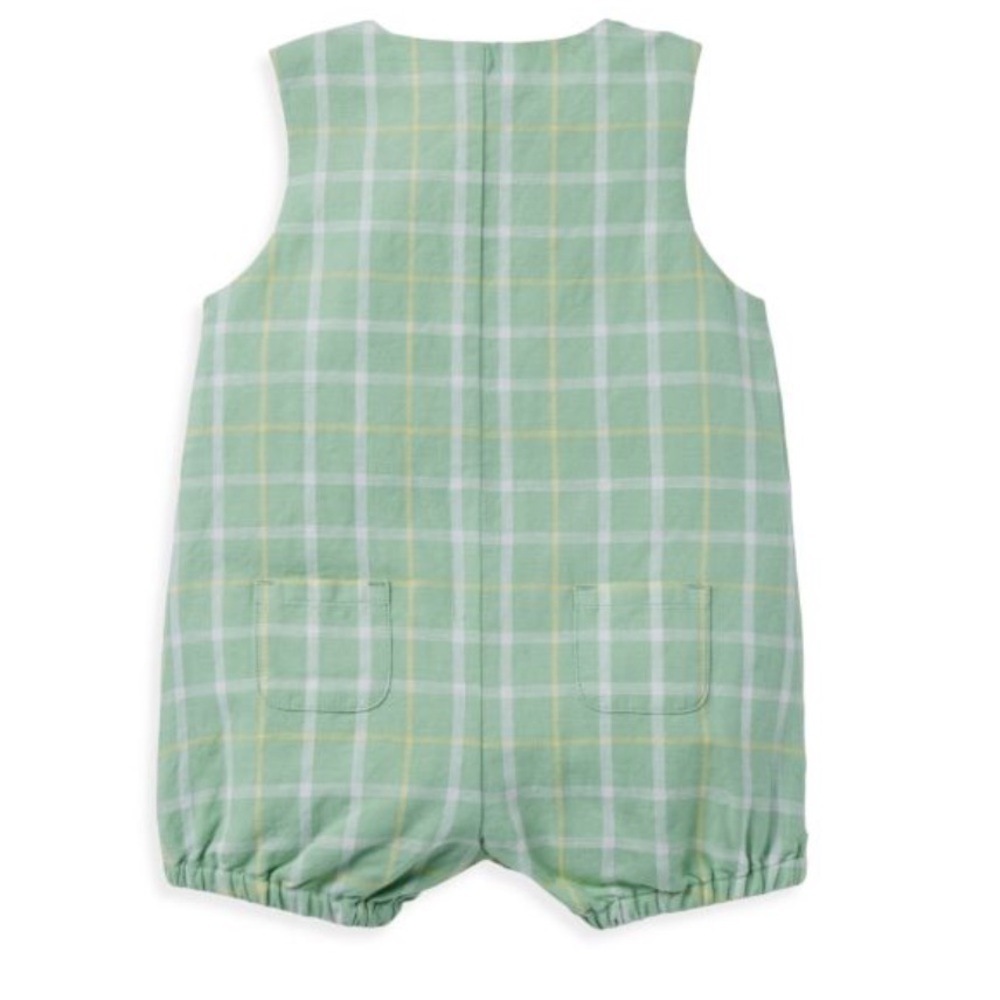 Janie & Jack Green Plaid Baby Romper - Picture 5 of 5